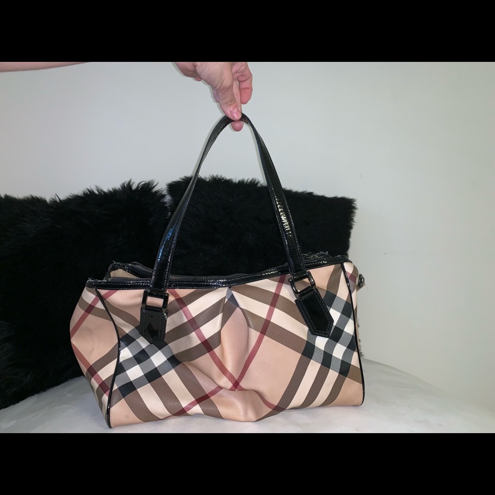 Burberry Beige Black Supernova Check Canvas Large - Picture 8 of 10